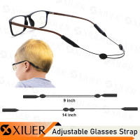 Adjustable Glasses Strap Silicone Eyewear Rope Anti-Slip Spectacle Cord Strap Universal Glasses Holder Ear Hook Sleeve Lanyard Elastic Sports Eyeglass Neck Cord No Tail Sunglasses Rope