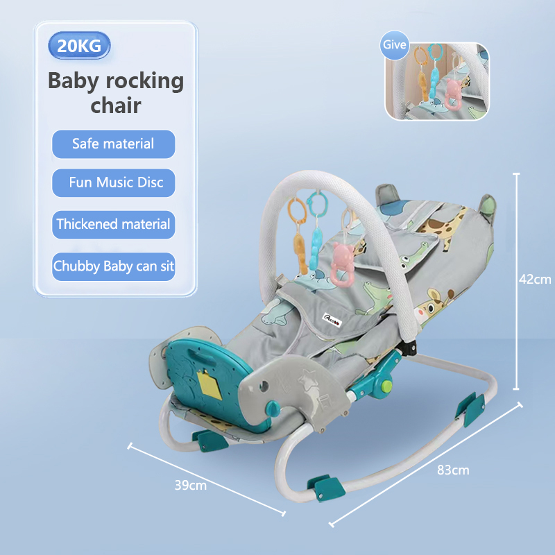 COCOBB Baby Rocking Newborn Baby Rocking Chair Seat Safety Balanced Rocking Bouncer Foldable Adjustable Bouncer Chair