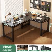 XUXU Corner Desk L-shaped Office Gaming Table 120/140/160cm Study Computer Table With Shelf