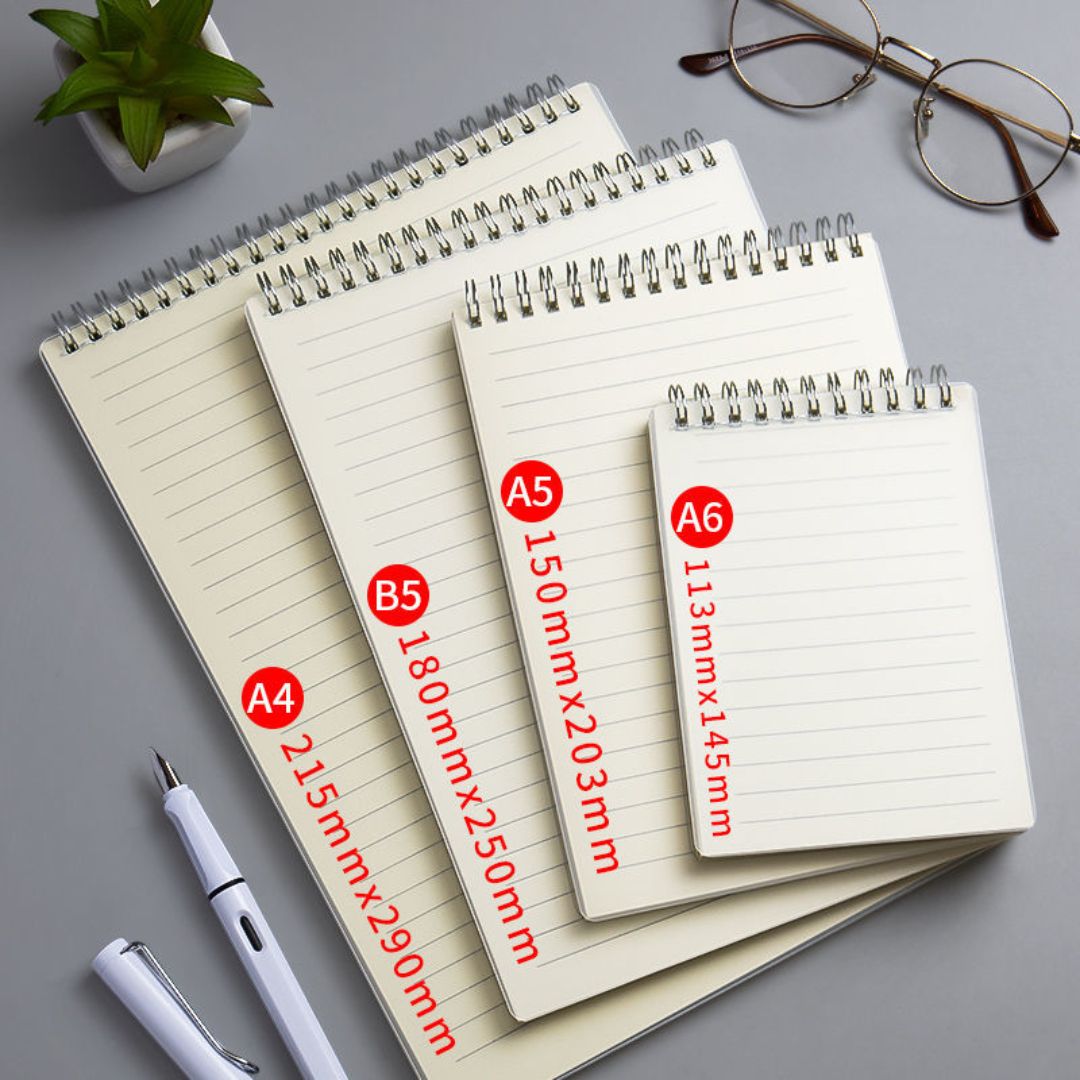 Note Book Variations b5 dotted blank grid lined page with clear cover for school supplies ...