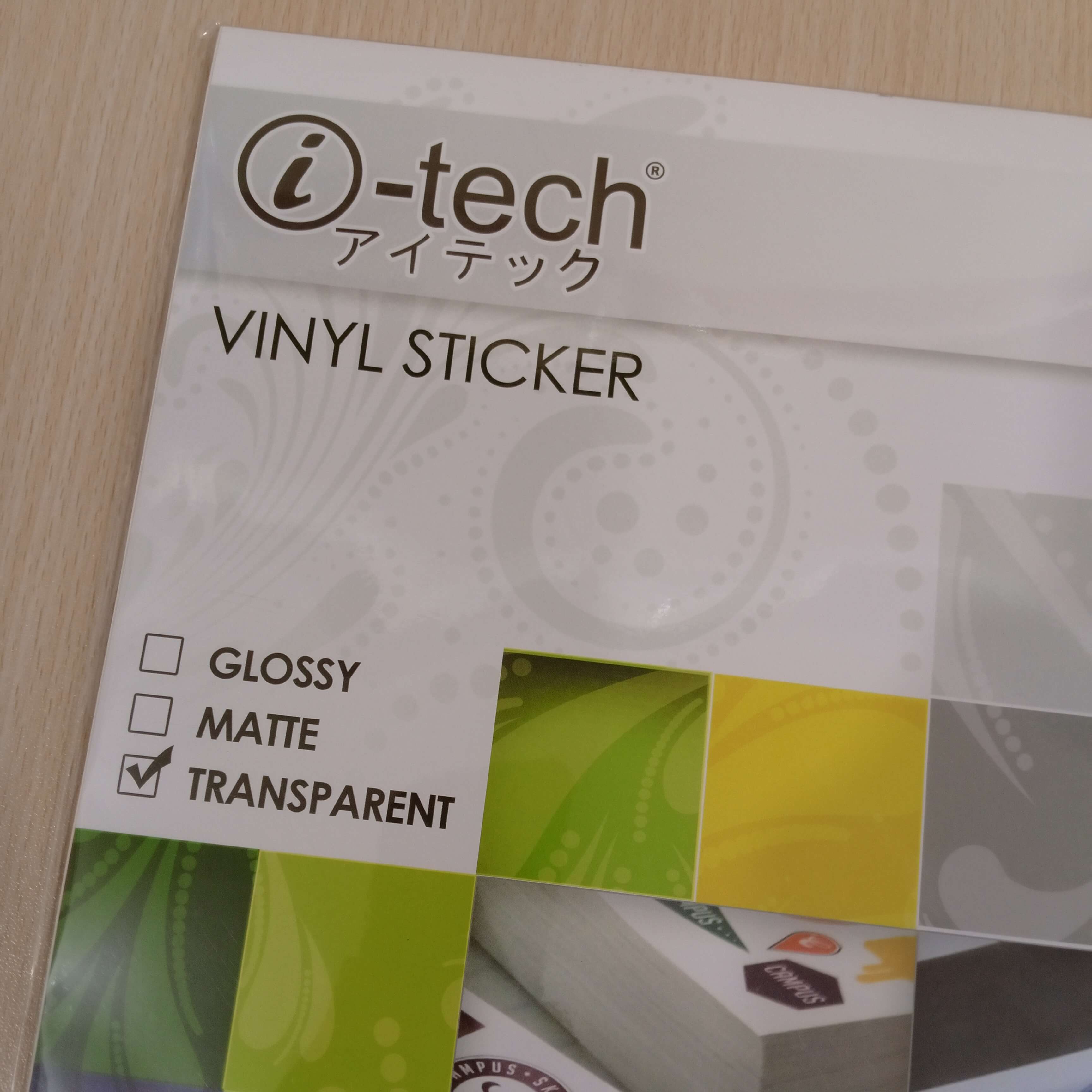 Good Quality I-Tech Printable Vinyl Sticker A4 Glossy Matte and Transparent waterproof good for inkjet printers