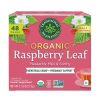 Traditional Medicinals Organic Raspberry Leaf - Menstrual Cramp + Pregnancy Tea  Caffeine Free Tea Bags