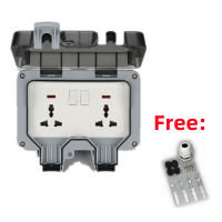 DQQI IP66 Outdoor Socket Waterproof  Switch Socket Power Socket Panel Switch Outdoor Charging Box Outdoor Switch