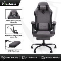 MUSSO Aeolus Navigator Series Model 2 109B Fabric Gaming Chair with Steel Leg Lumbar and Head Support