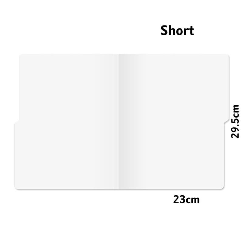 25pcs Ordinary White Folder [LONG] or [SHORT]
