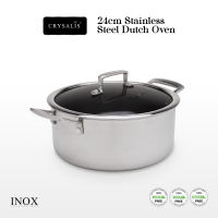 CRYSALIS INOX Stainless Steel Cookware Collection - Honeycomb Non-Stick Frypan Saucepan Dutch Oven Wok Pan