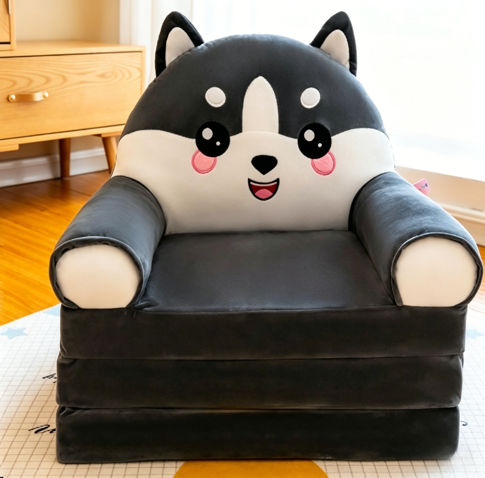 MAIA Kids Gift 2/3/4 L Children Folding Sofa Bed Cute Cartoon Foldable Baby Small Lazy Seat