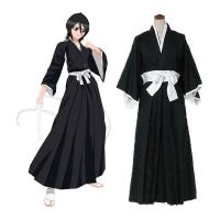 Rabbite Bleach Kurosaki Ichigo Cosplay Costume for Traditional Japanese Male Kimono for Adults