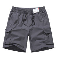 【Size:28-40】URBAN PIPE 6 Pocket Cargo Shorts For Men Knee-Length Buttons Drawsting Short Mens Fashion 2239