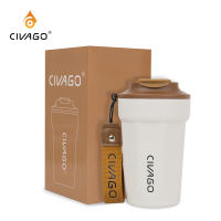 CIVAGO（13oz/390ml）Ceramic liner Stainless Steel Coffee Mug With Lid Vacuum Flask Hot And Cold Tumbler Ideal For Office & Travel