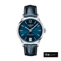 Tissot Chemin des Tourelles Powermatic 80 Ladies Blue Leather Strap and Blue Dial Watch - T099.207.16.047.00