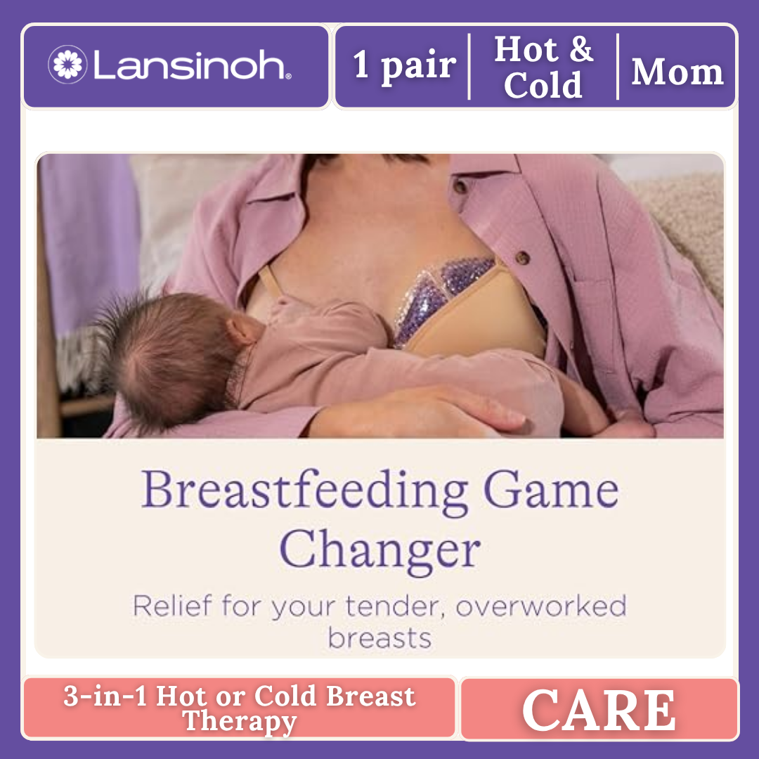 Lansinoh Breast Therapy Packs with Soft Covers Hot and Cold Breast Pads Breastfeeding Essentials for Moms 2 Pack
