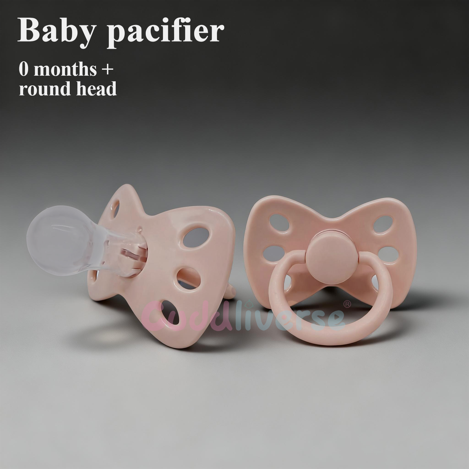 Little Bear Butterfly Flower Baby Pacifier Food-Grade Liquid Silicone BPA-Free Round Head Imitating Breast Design Cute Cartoon Shape Calms Instantly Sleep Aid
