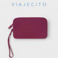 Viajecito Berry Mini with Berry Zipper | Original Viajecito Splashkit Mini Silicone Water-Proof Wallet Purse Travel Makeup Phone Pouch Coin Purse for Men and Women