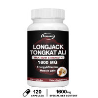 LONGJACK TONGKAT ALI - Natural Herbal Based - 1600 mg - Black Pepper Extract - Nagpapabuti ng Enerhiya at Endurance Level Mga Nadagdag sa Muscle - 120 capsules