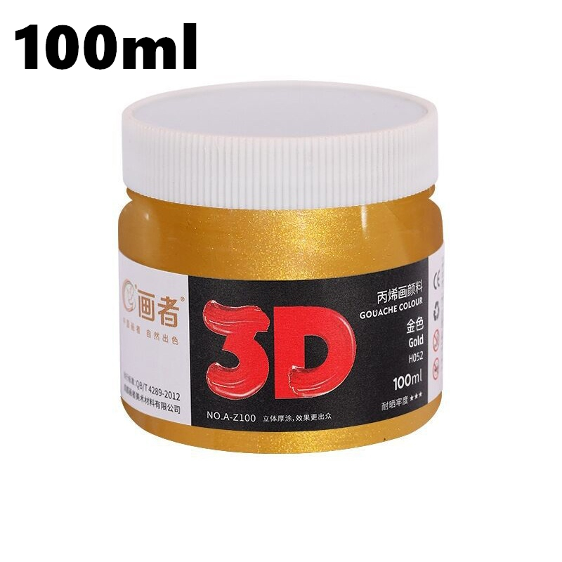 100ml Gold Silver Acrylic Paint Non Toxic Colorfast Graffiti Pigments For Shoes Hats And Clothes