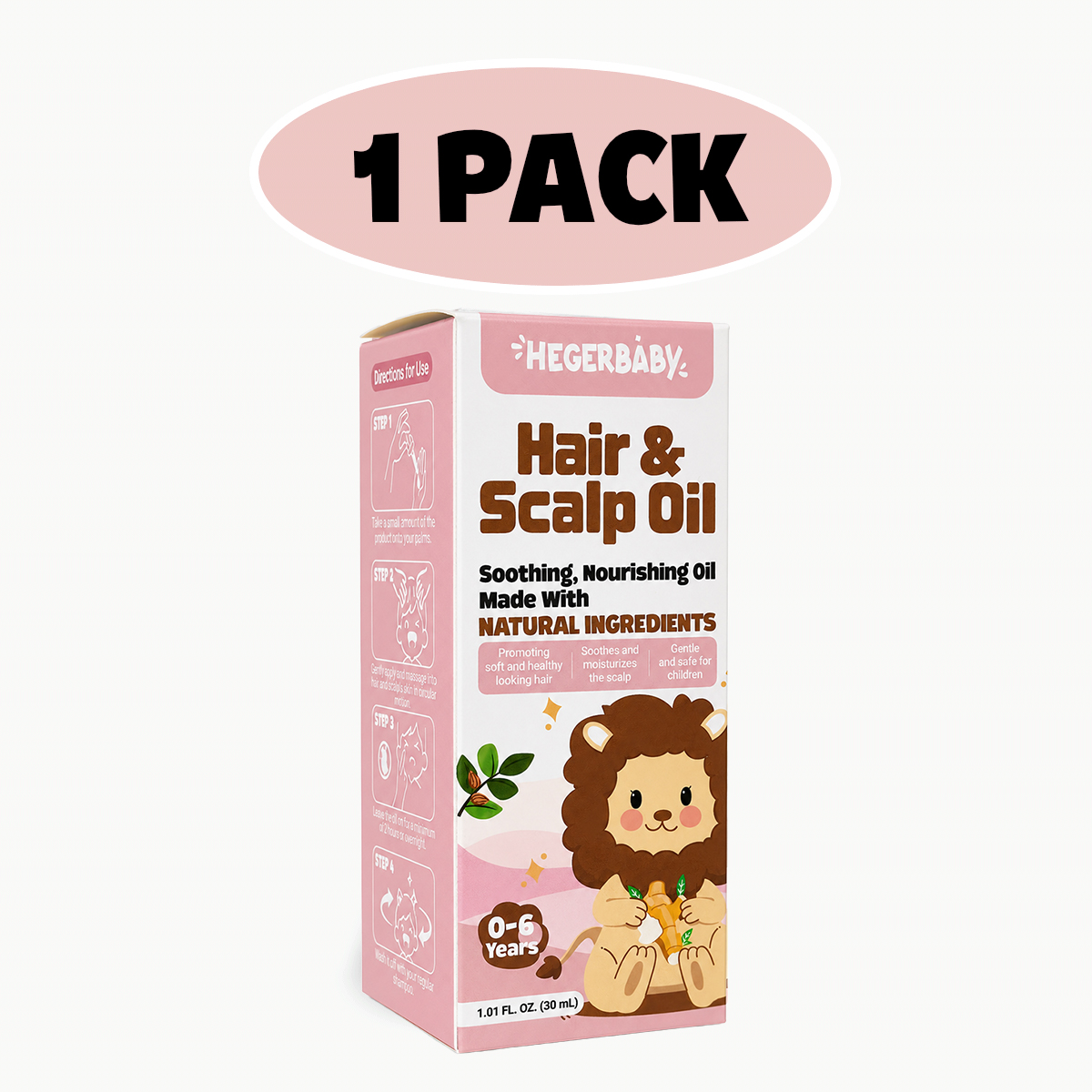 Hegerbaby Hair & Scalp Oil - Flourish Growth Hair Message Oil Moisturizing & Nourishing for Kids