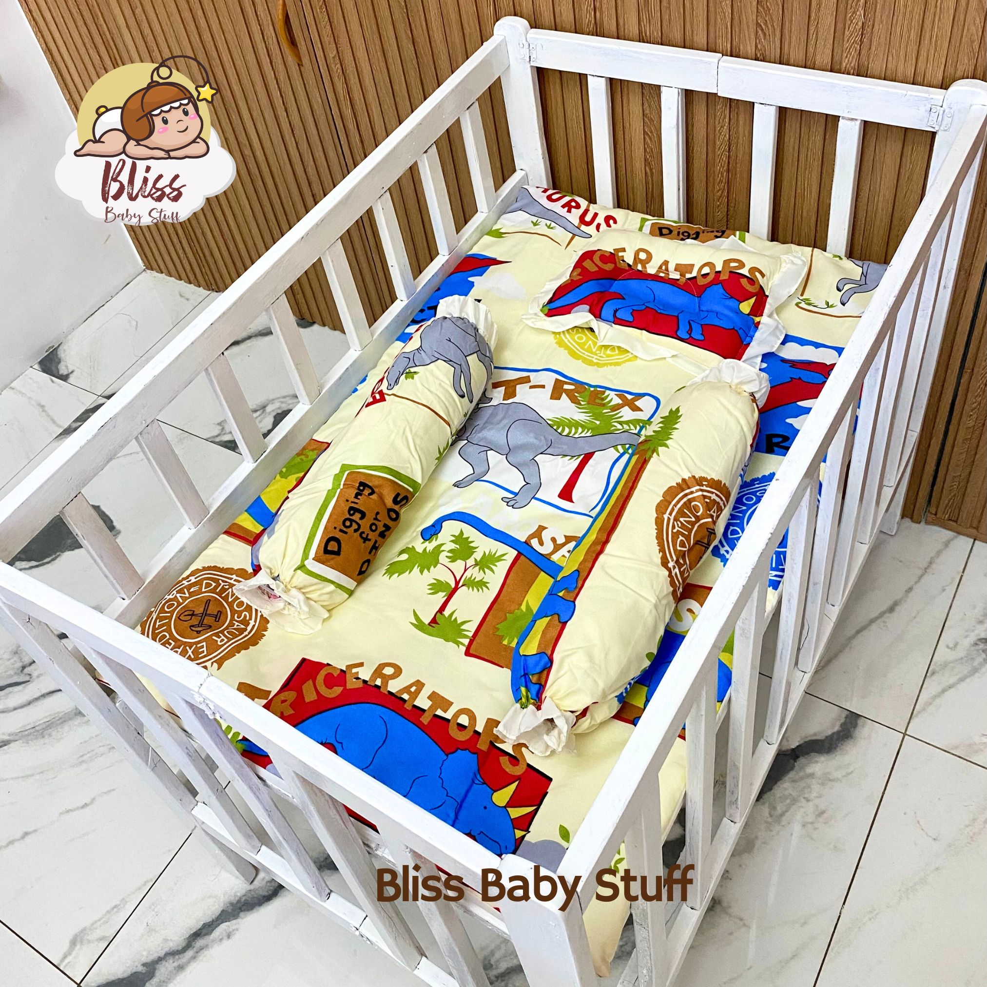 5in1 Crib Set Mattress for Baby Newborn Baby 100% Canadian Cotton Bedding with FREE Gift | Crib Not included