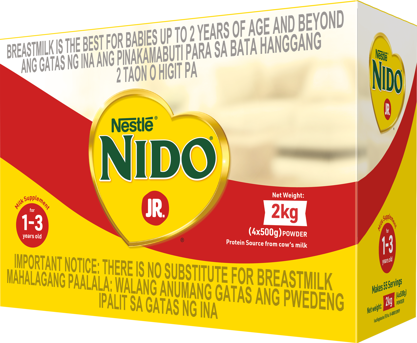 NIDO Junior Advanced Protectus Milk Supplement For Children 1-3 Years Old 400g x 5