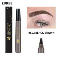 KIMUSE Brand Eyebrow Fork Tip Liquid Pencil 4 Head Eyebrow Waterproof Tattoo Pen Long Lasting