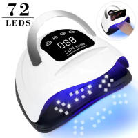 320W UV LED Nail Lamp For Drying Gel Nail Polish 72 LEDS Nail Dryer Light With Touch Screen Timer