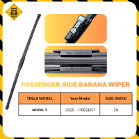TESLA Passenger-Side 20″ Windshield Banana Wiper For Tesla Model Y Juniper 2025 - Present (Black)