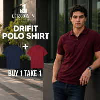 Crown  B1T1 Mens Drifit Polo for Men Airism Active Wear Quick Dry Top Bundle  polo shirts men formal casual