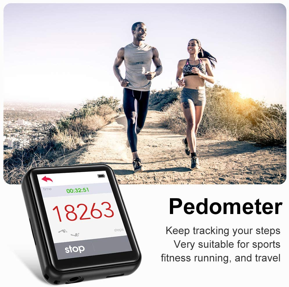 JOLIKE MP3 Player Bluetooth 5.0 Touch Screen Music Player 16GB Portable