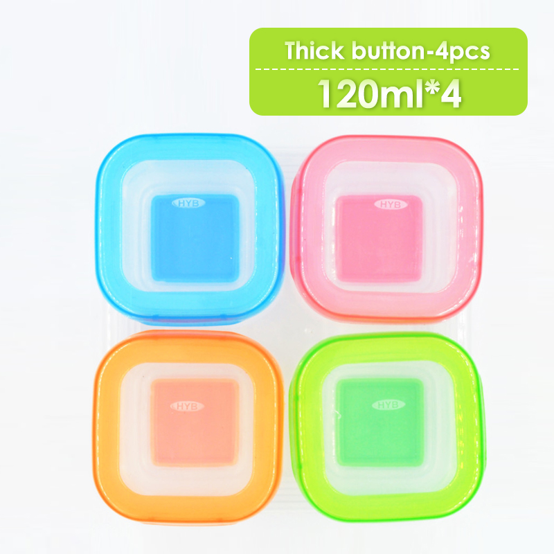 Baby Food Freezer Storage Container 4/6Pcs Air Tight Baby Food Container with Tray Baby Food Storage Container Blocks Freezer Storage Cubes