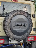 Shark Spare Tire cover for Jimny JB74 - Textured Black (15-17 inch rims)