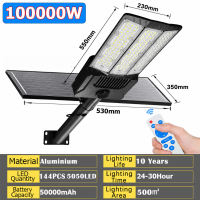 Slamp solar light outdoor waterproof 100000W Solar Street Lights LED 200000LM High-Brightness solar garden light Aluminum Heavy-Duty Energy-Efficient Outdoor Lighting With remote control for Roads Commercial Areas Gardens