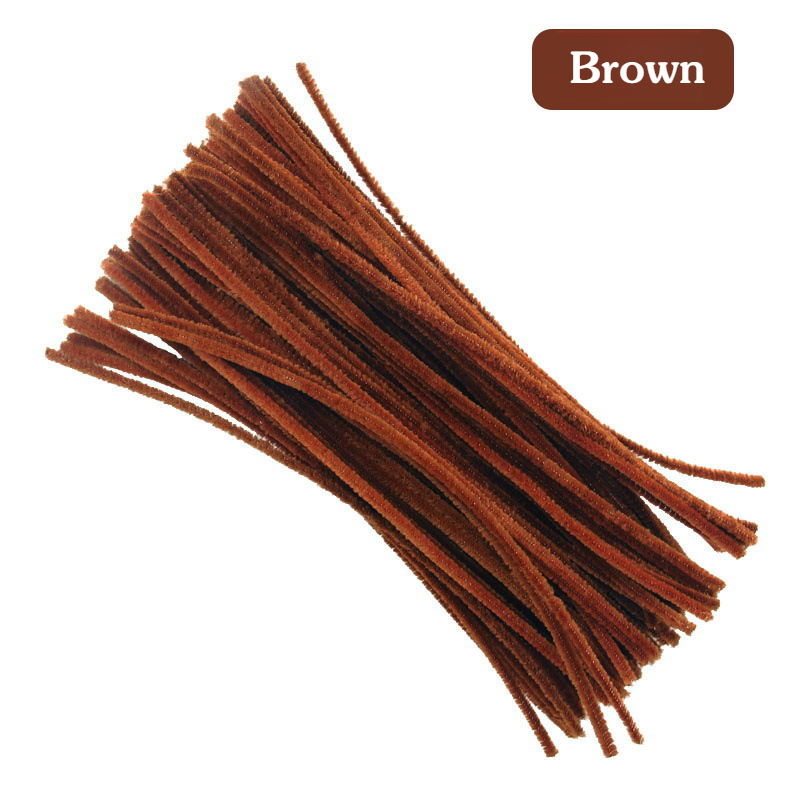 100pcs Fuzzy Wire / Chenille Stems Twist Wire for DIY Flower
