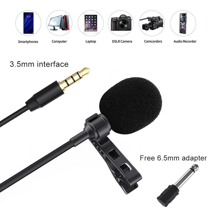 MAMEN Microphone KMD1 Lavalier Noise Canceling Condenser Mic Realtime