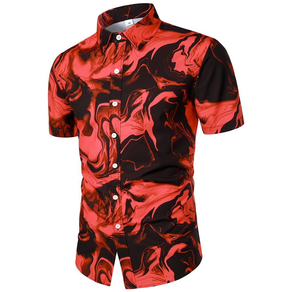 Red hot sale floral shirt