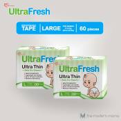 UltraFresh Ultra Thin Tape Diaper - Large Size