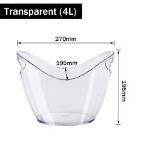 Ice Bucket Large Capacity Wine Chilling Bucket Anti-fall Champagne Bottles Ice Cooler Summer Bar Beer Wine Champagne Cooler Acrylic White transparent Ice Buckets Ice Container Champagne Ice Bucket with Handle Bar KTV Supplies Red Wine Beer Party Bucket