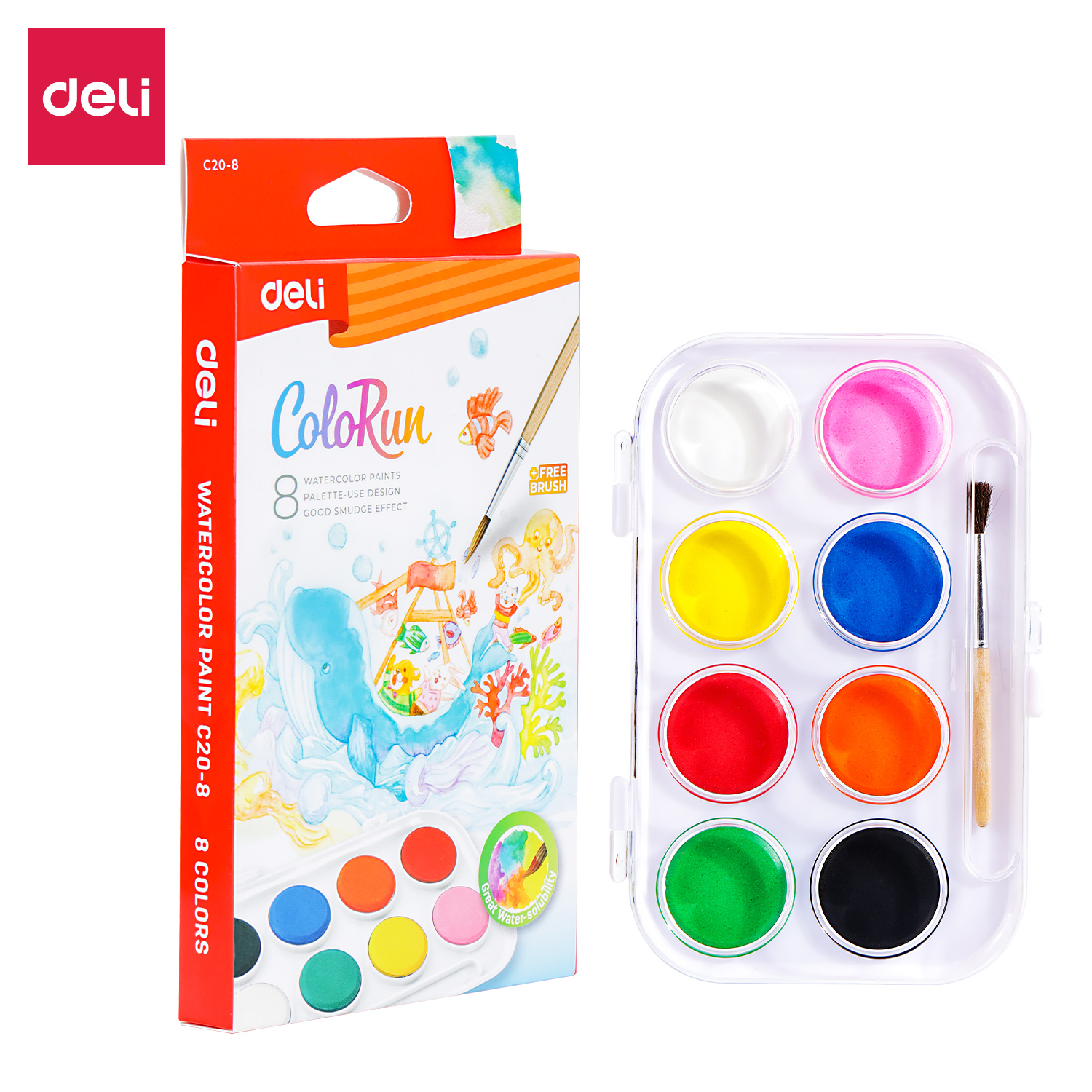 Deli EC20-8/12/21 colorun solid watercolor (mixed) (box)