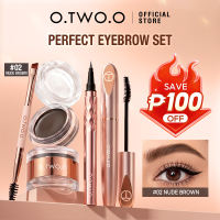 O.TWO.O 2 In 1 Eyebrow Cream& Bow Wax With Brush 3 Colors Long Lasting Waterproof Eye Brow Tint Enhancers Cosmetics Makeup