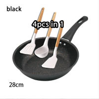 HomeAce 4pcs/set Non-stick Pan 20cm/24cm/28cm Kitchen Iron Frying Pan with Silicone kitchenware