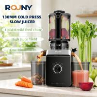 ROUNY  Slow Juicer Extractor Wide Feed Chute  130mm for Family Juicing with Pulp Separation Juice-Pulp Seperation