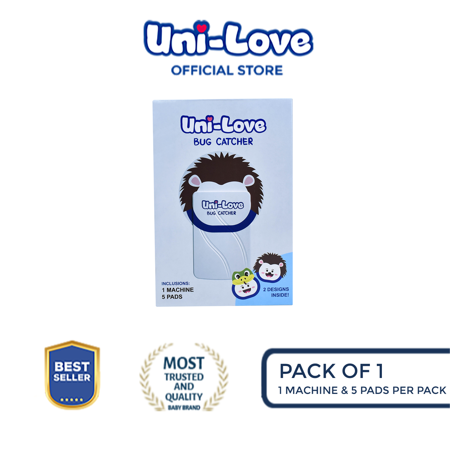 UniLove Bug Catcher (Includes 1 machine and 5 sticker pads) Pack of 1