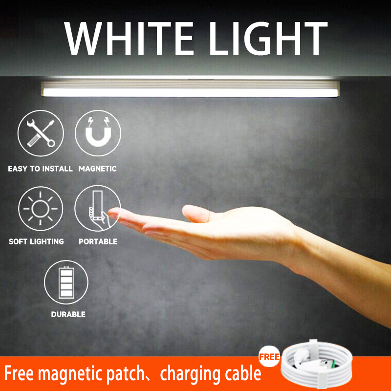 Motion Sensor Light Rechargeable LED Cabinet Light Magnetic Work Lamp Bedroom Night Light Hanging Desk Lamp Closet Light For Wardrobe