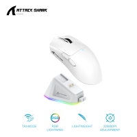 Attack Shark X11 Gaming Mouse with Magnetic RGB Charging Dock PixArt PAW3311 Gaming Sensor BT 2.4G Wireless Wired