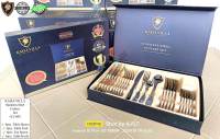 Kaisa villa 24pcs Stainless Steel Cutlery Set Knife Fork Spoon Reusable Metal Cutlery Sets