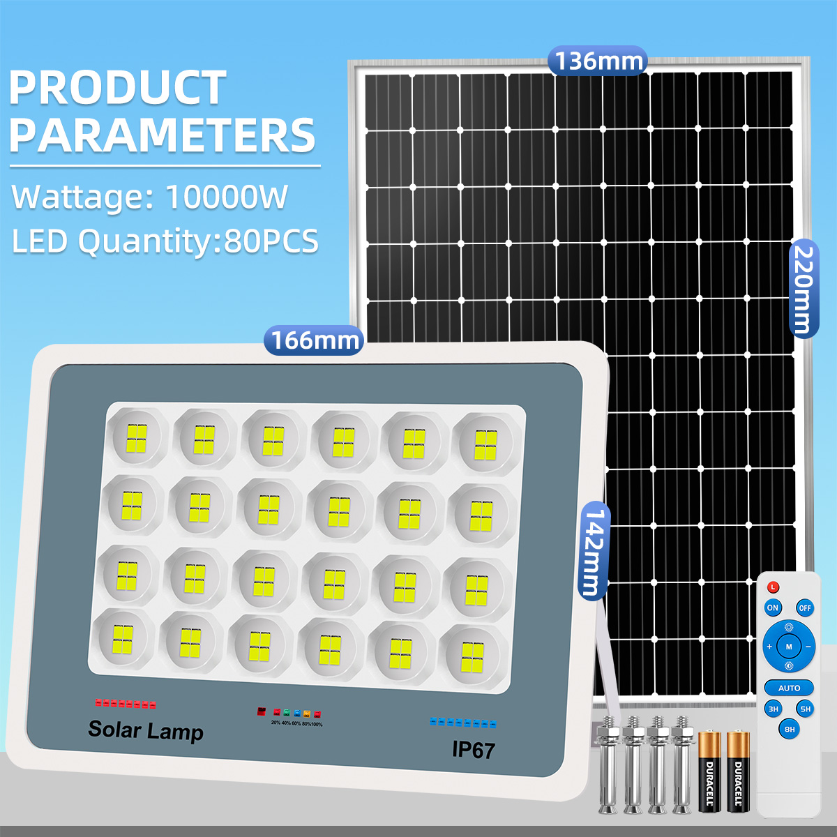 KONE【BUY1 TAKE1】solar lights with solar panel Solar flood light LED bulb outdoor waterproof street lamp garden lights inside the house with remote control support COD 5 YEARS WARRANTY