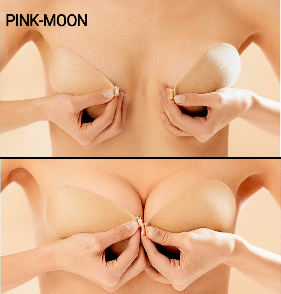 1 pair) WATERMELON Bunny Shape Invisible Bra Lifting Push Up Chest Breast  Nipple Cover Strapless Backless Bra Silicone Invisible Nipple