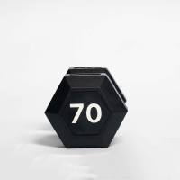 Hex Dumbbell Pair with Black Handle | 5lb–80lb Rubber-Coated for Strength Training