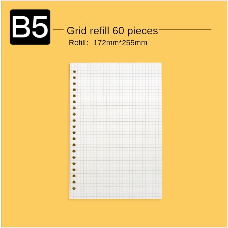 Binder Refill 60 Sheets20/26/30 Holes Loose-Leaf Refill Pages Binder Notebook Notebook Refill School Office Stationery