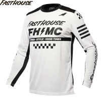 FASTHOUSE jersey Motorcycle riding clothes bike Quick Dry MTB White Jersey Racing for men LongSleeve