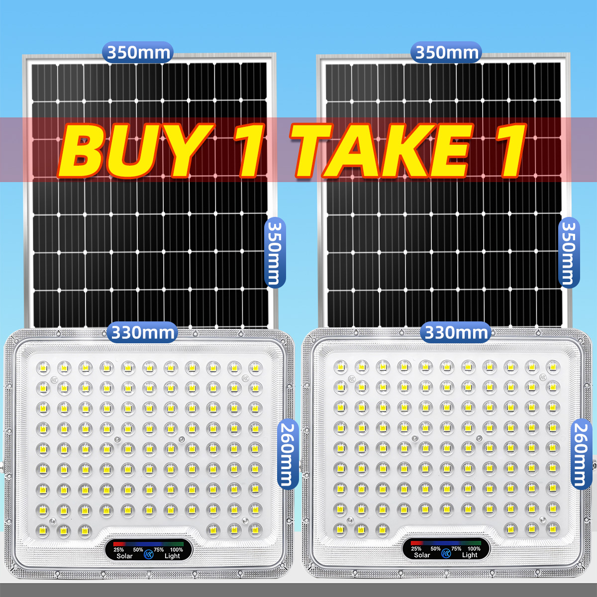 EEKOO Outdoor Lighting 20000W Solar Lights Buy 1 Take 1 With Solar Panel Waterproof IP68 Original Street Light LED Flood Lamp Surface Design For parks gardens lawns streets walkways 50000W 80000W 5 Years Warranty COD